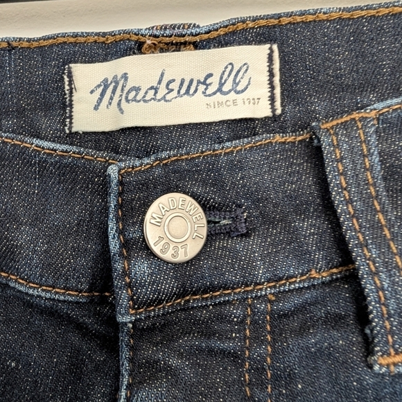 Madewell Alley Straight Denim Jeans Dark Wash Blue Womens Size 25 - Picture 3 of 11